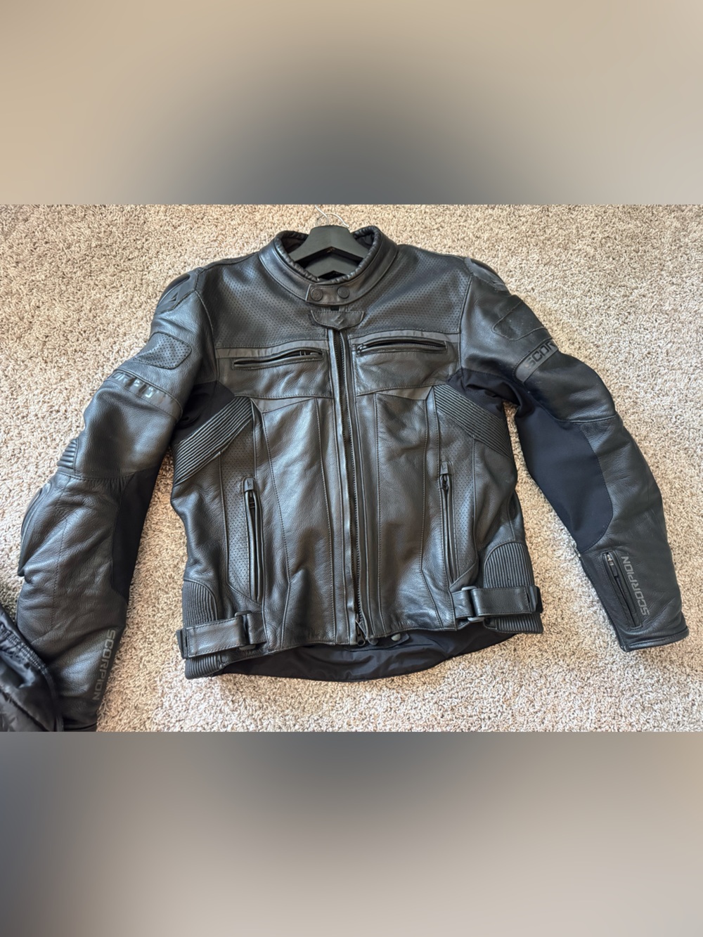 Scorpion Men's Black Performance Leather Riding Jacket